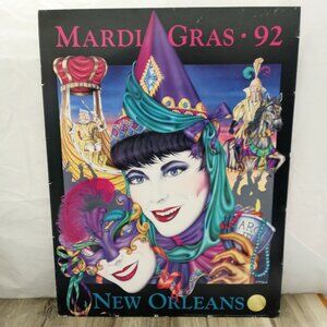 Andrea Mistretta Vintage Mardi Gras 92 New Orleans Poster 1992